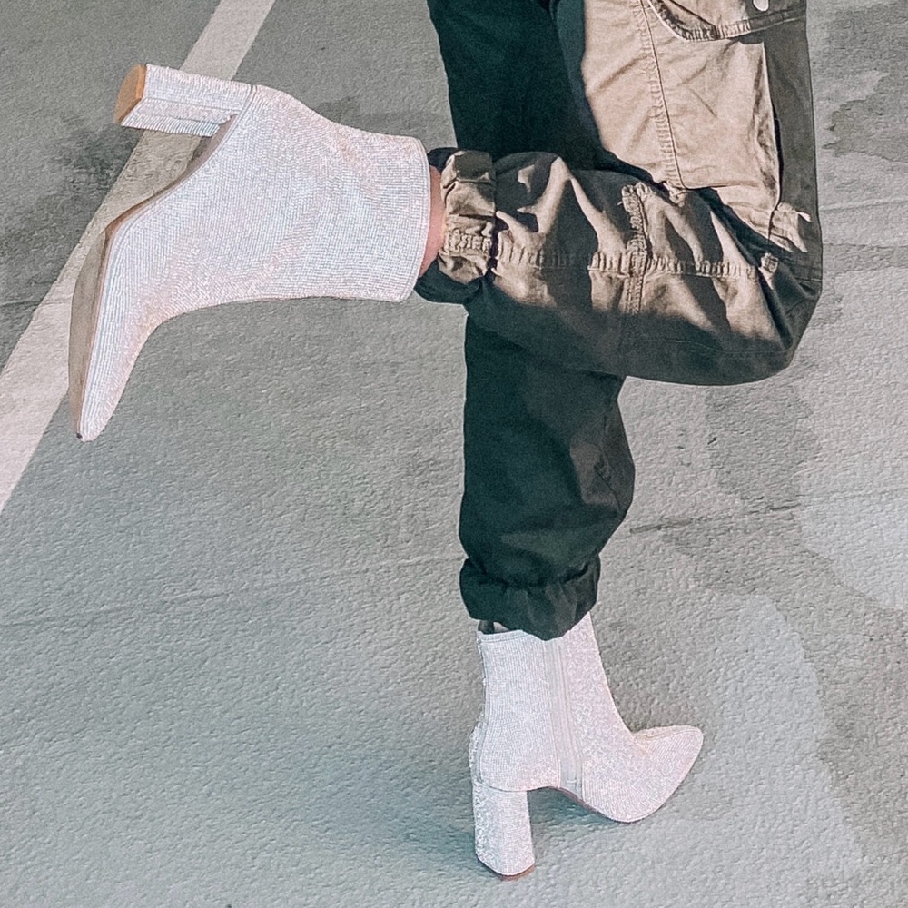 INC sparkle boots